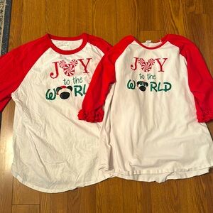 Matching set joy to the world shirts ￼